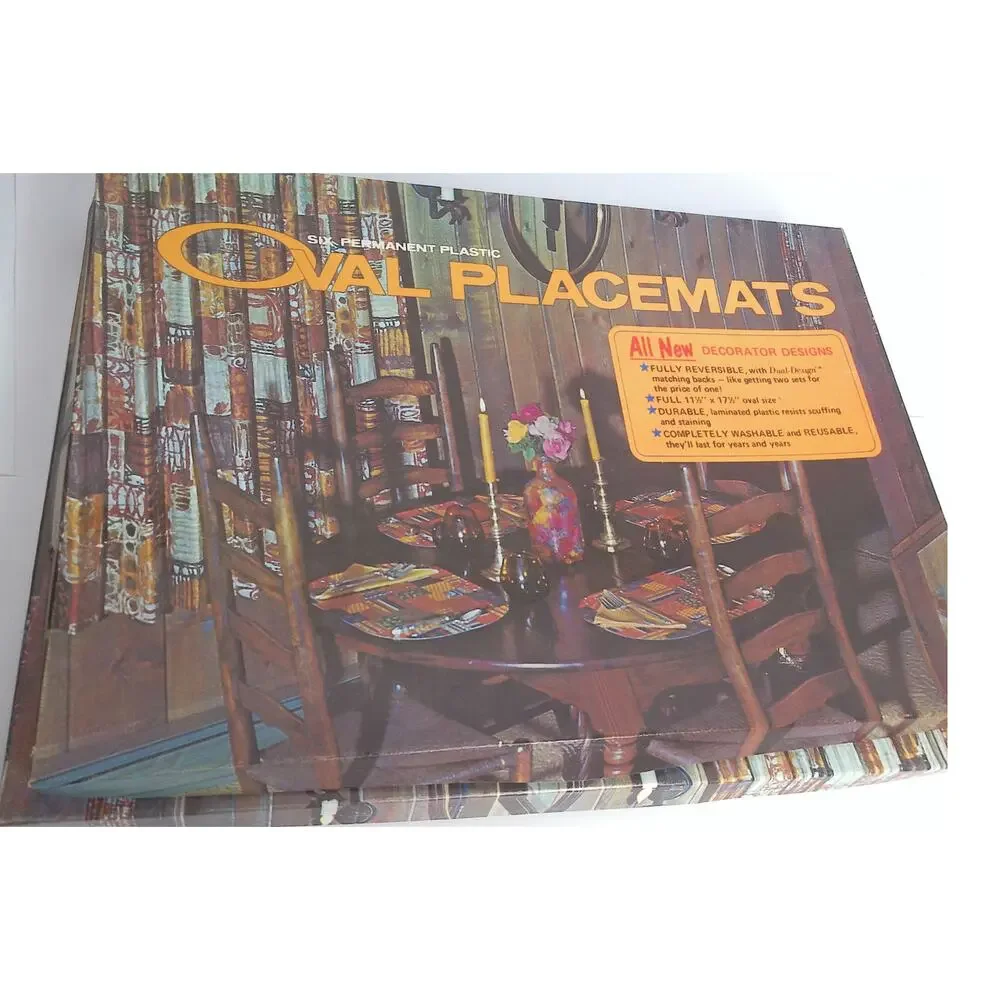 Vintage 70s Bright of America Strawberry Placemats Set 6 Retro Cottagecore New